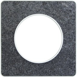 Рамка Schneider Electric Odace Черный / Белый 1-постовая S52P802T