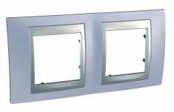 Рамка Schneider Electric Unica Top Берилл / Алюминий 2 поста MGU66.004.098