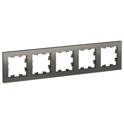 Рамка Schneider Electric Atlasdesign Сталь 5 постов ATN000905