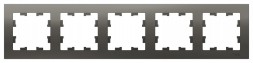 Рамка Schneider Electric Atlasdesign Сталь 5 постов ATN000905