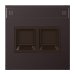 Плата Jung LS серия Dark с полем для надписи для модульных гнёзд UMA-CAT6A AL1969-2NAWED