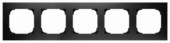 Рамка ABB Sky Черный бархат 5 постов 2CLA857500A1501 8575 NS