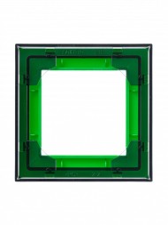 Рамка ABB Levit Зелёный / Дымчатый чёрный 1 пост 2CHH015010A6067 3901H-A05010 67W