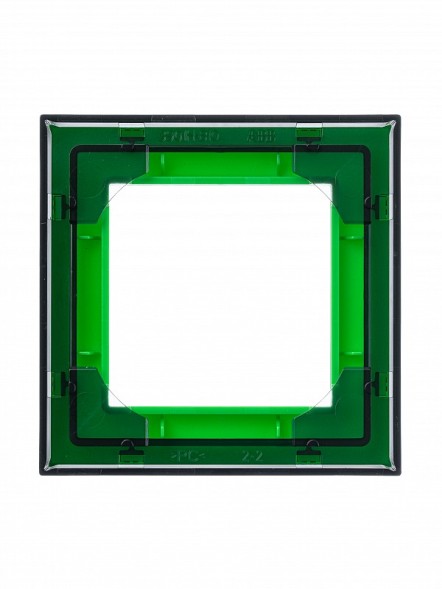Рамка ABB Levit Зелёный / Дымчатый чёрный 1 пост 2CHH015010A6067 3901H-A05010 67W