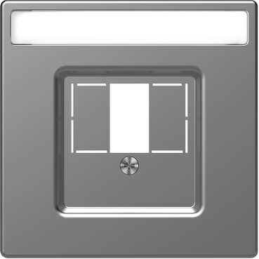Центральная накладка Merten D-Life нержавеющая сталь для tae/audio/usb MTN4250-6036