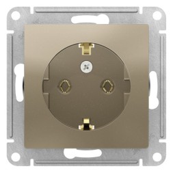 РОЗЕТКА с заземлением, 16А, механизм, быстрозажим. клем., ШАМПАНЬ Schneider Electric Art Gallery GAL000543S