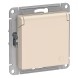 Розетка Schneider Electric Atlasdesign Бежевый с заземлением со шторк. с крышкой, 16А, IP20, механизм ATN000246