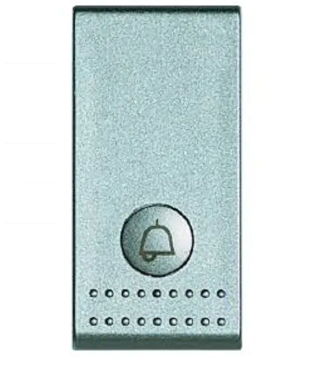 Клавиша Bticino Living Light Алюминий с подсвечиваемым символом &quot;Колокольчик&quot; для кнопок 1 модуль NT4925LD