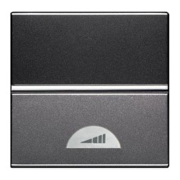 Механизм светорегулятора ABB Zenit антрацит электронного клавишного 40-450 Вт двухмодульный 2CLA226000N1801 N2260 AN