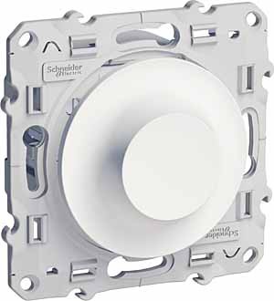 Светорегулятор Schneider Electric Odace белый поворотный S52R511