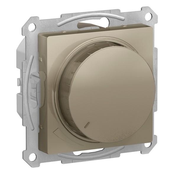 Светорегулятор (диммер) Schneider Electric Atlasdesign Шампань поворотно-нажимной, 315Вт, механизм ATN000534
