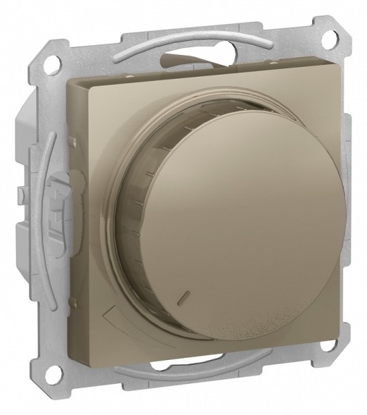 Светорегулятор (диммер) Schneider Electric Atlasdesign Шампань поворотно-нажимной, 315Вт, механизм ATN000534