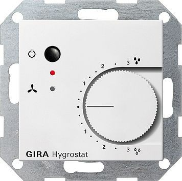 Электронный гигростат Gira белый матовый 226527