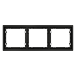 Рамка пластиковая VOLTUM S70 на 3 поста, (черный матовый)