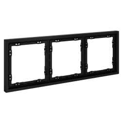 Рамка пластиковая VOLTUM S70 на 3 поста, (черный матовый)