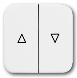 Клавиша ABB Reflex SI альпийский белый для механизма выключателя жалюзи 2000/4 U и 2020/4 U 2CKA001713A0200 2504-214-500