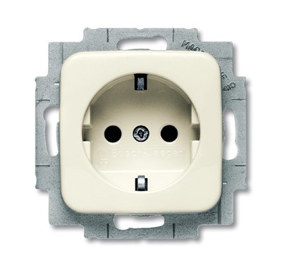 Розетка ABB Busch-Duro 2000 SI слоновая кость SCHUKO 16А 250В с защитными шторками 2CKA002013A4938 20 EUCKS-212-500