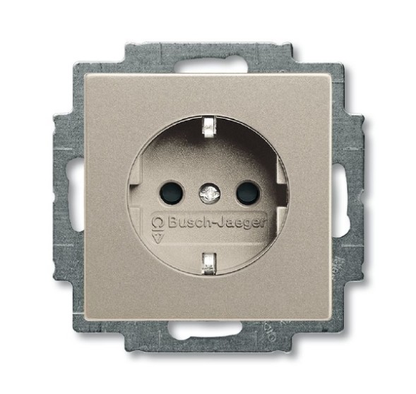 Розетка ABB Basic 55 шампань SCHUKO 16А 250В с защитными шторками 2CKA002013A5337 20 EUCKS-93-50