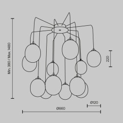 Подвесной светильник Maytoni MOD176PL-12G