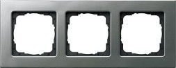 Рамка Gira E22 Сталь 3 поста 0213202