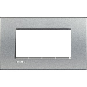 Рамка Bticino LivingLight Квадрат Алюминий 4 модуля LNA4804TE