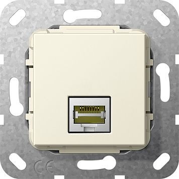 Разъем MJ RJ45 Gira Кремовый Cat 6A 10 GB LSA Plus 569601