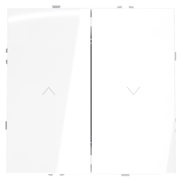 Выключатель встраиваемый VOLTUM S70 для жалюзи 10А, (белый глянцевый)