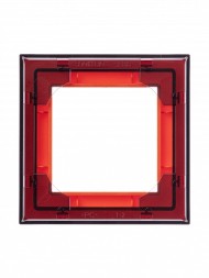 Рамка ABB Levit Оранжевый / Дымчатый чёрный 1 пост 2CHH015010A6066 3901H-A05010 66W