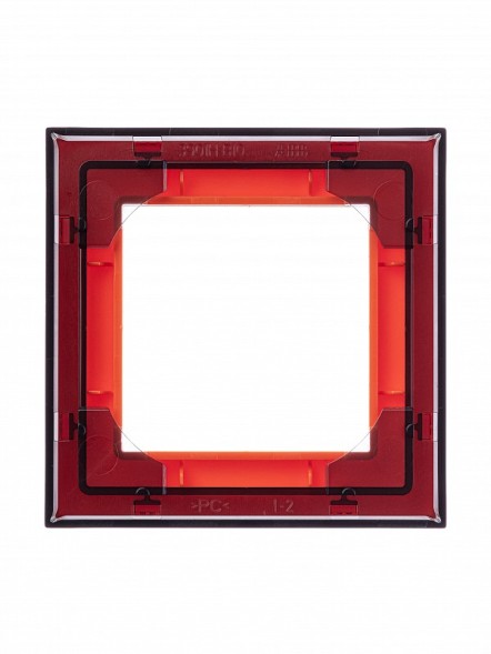 Рамка ABB Levit Оранжевый / Дымчатый чёрный 1 пост 2CHH015010A6066 3901H-A05010 66W