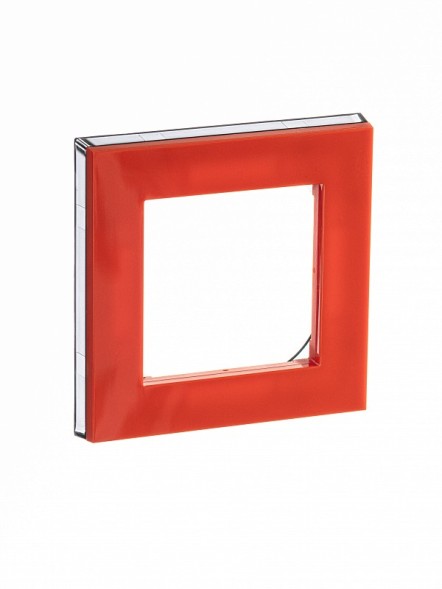 Рамка ABB Levit Оранжевый / Дымчатый чёрный 1 пост 2CHH015010A6066 3901H-A05010 66W