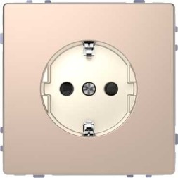 Розетка Merten D-Life шампань 16а, с з/к и шторками, винтовой зажим MTN2400-6051
