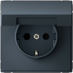Розетка электрическая со шторками с откидной крышкой (Грифель) Schneider Electric Systeme Art Gallery GAL000746