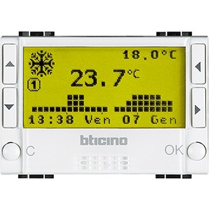 Электронный термостат Bticino LivingLight Air Белый N4451