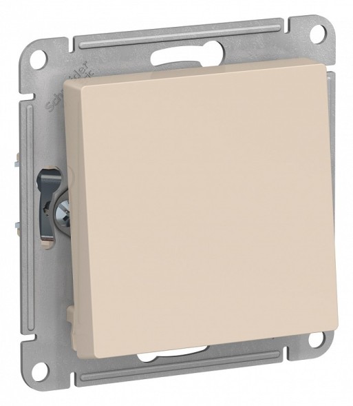 Одноклавишный переключатель Schneider Electric Atlasdesign Бежевый сх.6, 10АХ, механизм ATN000261