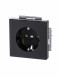 Розетка ABB Future чёрный бархат SCHUKO 16А 250В 2CKA002011A6211 20 EUC-885-500