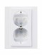 Розетка двойная ABB Levit белый / ледяной с заземлением со шторками 16А 2CHH223457C6001 5522H-C03457 01W