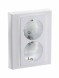 Розетка двойная ABB Levit белый / ледяной с заземлением со шторками 16А 2CHH223457C6001 5522H-C03457 01W