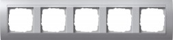 Рамка Gira Event Алюминий 5 постов 021536