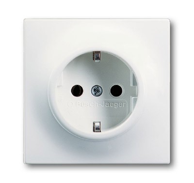 Розетка ABB Impuls белый бархат SCHUKO 16А 250В с защитными шторками 2CKA002013A5335 20 EUCKS-774