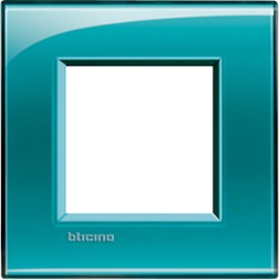Рамка Bticino LivingLight Квадрат Зеленый двухмодульная LNA4802VD