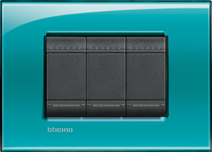 Рамка Bticino LivingLight Квадрат Зеленый двухмодульная LNA4802VD