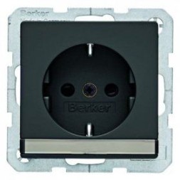 Штепсельная розетка Berker Q.1 SCHUKO Антрацит 41496086