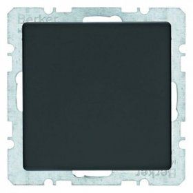 Заглушка Berker Q.1 антрацитовый с эффектом бархата, с центральной панелью 10096086