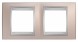 Рамка Schneider Electric Unica Top Оникс / Алюминий 2 поста MGU66.004.096