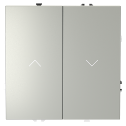 Выключатель встраиваемый VOLTUM S70 для жалюзи 10А, (сталь)