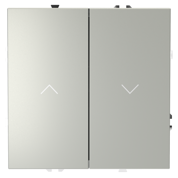 Выключатель встраиваемый VOLTUM S70 для жалюзи 10А, (сталь)