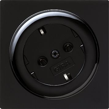 Розетка Gira S-color Черный с поворотом на 30 градусов 044847