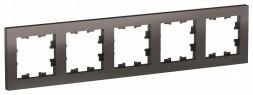 Рамка Schneider Electric Atlasdesign Мокко 5 постов ATN000605