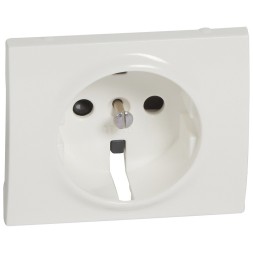 Лицевая панель Legrand Galea Life White для розетки 2К+З - с защитными шторками 777021