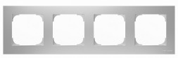 Рамка ABB Sky Серебристый алюминий 4 поста 2CLA857400A1301 8574 PL